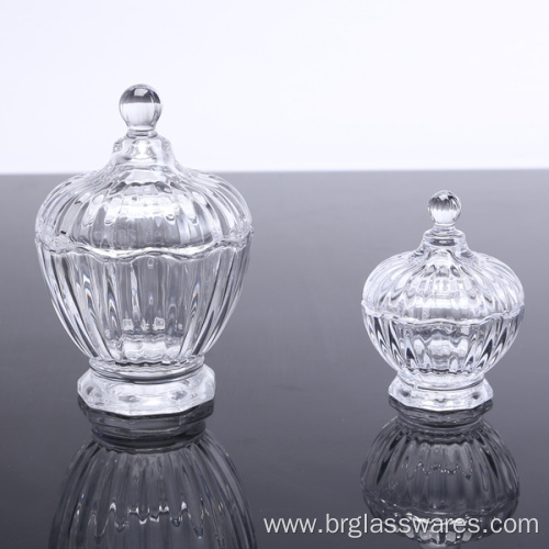 Clear glass jar with lid